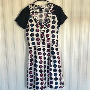 Marc By Marc Jacobs Black and White Floral Midi Dress